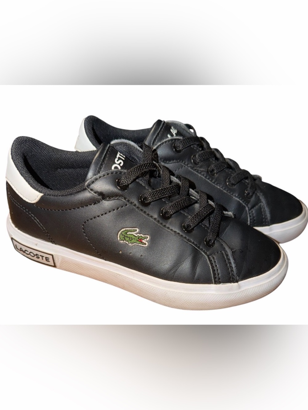 🔥 LACOSTE Boys Toddler sneakers Size 11 Powercourt 🔥